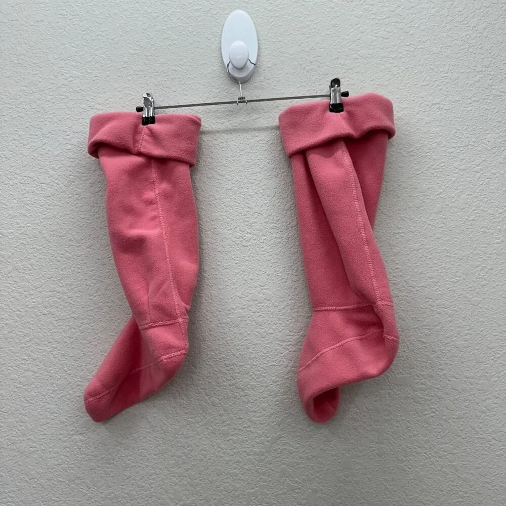 Hunter Pink Fleece Original Boot Socks UAS300AAA Womens size Large 8-10